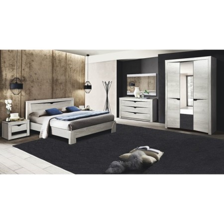 Covereign cabinet "Lucia" 33.12, 612 × 364 × 454 mm, color concrete pine white / wenge-2