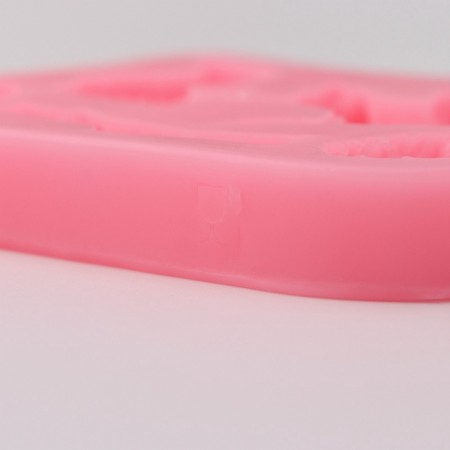 Mold Dolyana "Squirrels and nuts", silicone, 10 × 7 × 1.5 cm, pink color-4