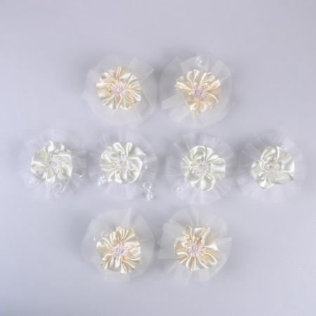Bows for pens "chamomile", ivory, 4 pcs-1