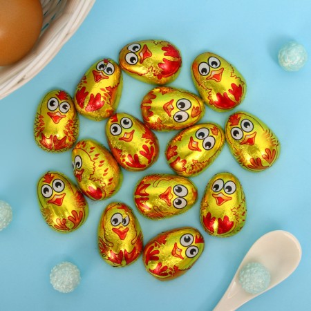 Chocolate milk only Golden Easter chickens, 100 g-1