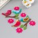 Stickers made of felt "bird" (set of 11 pcs) assorted