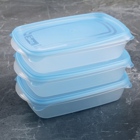 Set of containers "Trio", 3 pcs, 700 ml, color mix-7