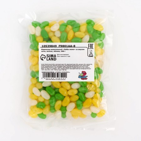 Chewing marmalade "jelly" with the taste of faces, pineapple, apple, 300 g-1