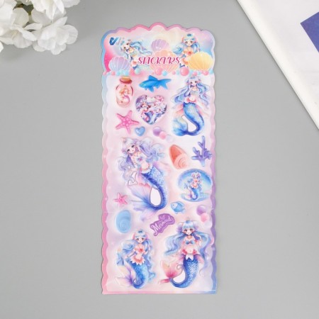 Plastic sticker "Mermaid Milashka" mix 25x12 cm-3