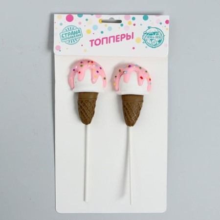 Topper "Ice Cream", in the set 2 pcs., Mix colors-2