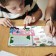 Set "Funny Stencils": Book with Tasks, 32 pages, A4, + 4 stencils, Blue Tractor