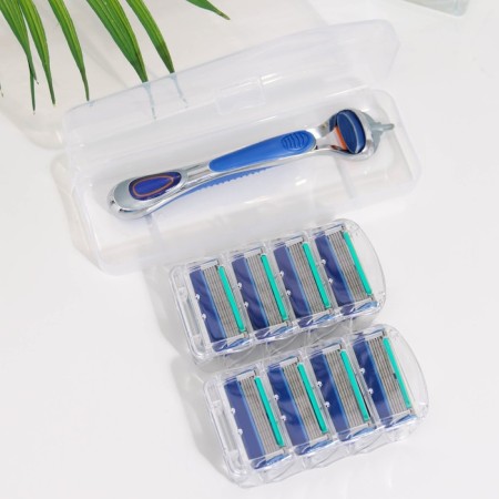 The machine is a razor and 8 interchangeable cassettes, suitable for Gillette Fusion-1