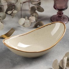 Ceramic sapphire salad, 25 × 13 × 8 cm, beige color