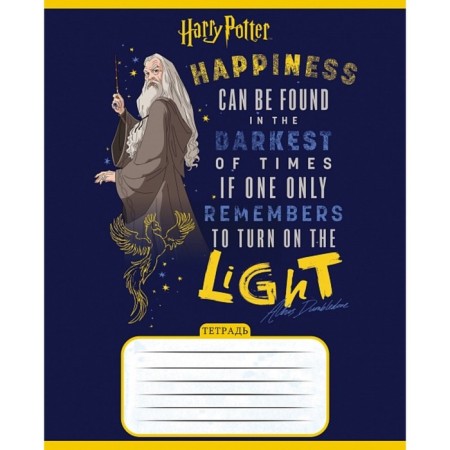 Notebook 18 sheets, in a cage, Harry Potter, cover coated cardboard, rounded corners, mix-3