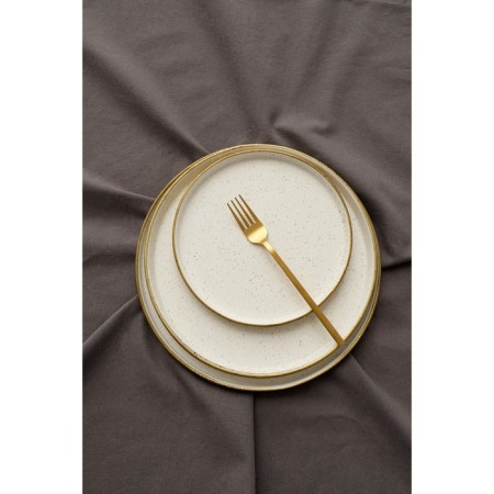 Serving porcelain dish with a magistro poursephona side, d = 20 cm, beige color-7