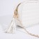Bag Cross-Bodi with a zipper, white color