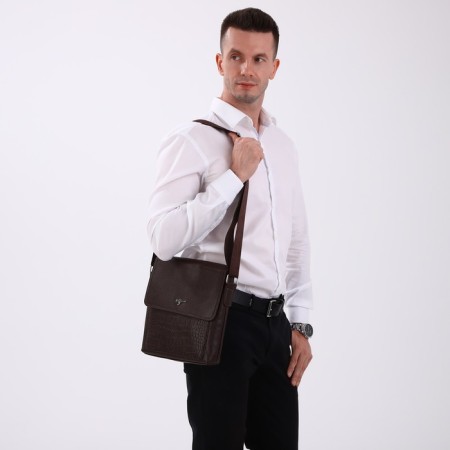Male bag, brown color-6