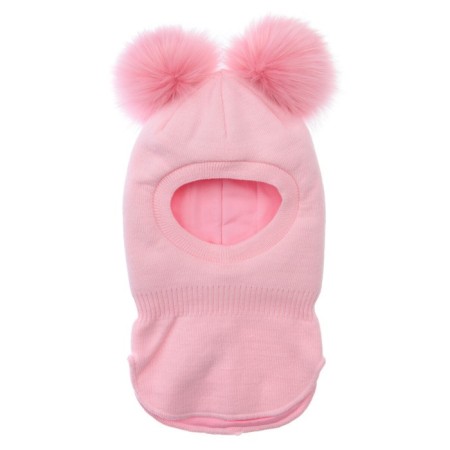 Hat-shack for a girl, size 46, light pink color-3