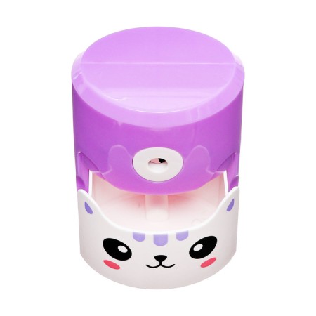 Mechanical sharpener with a container, a violet cat-6