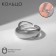 The ring “minimal” the tuo thread, the color is silver, dimensionless