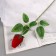 Artificial flowers "Rose Botton velvet" 43 cm, (Buton-H-7cm) red