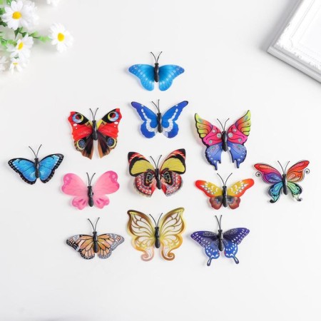 Magnet Plastic "Butterfly Blostka" set 12 pcs mix