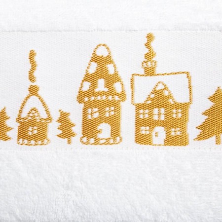 Terry towel "New Year: houses" 50x90 cm, 100% cotton, 360g/m2-2