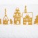 Terry towel "New Year: houses" 50x90 cm, 100% cotton, 360g/m2