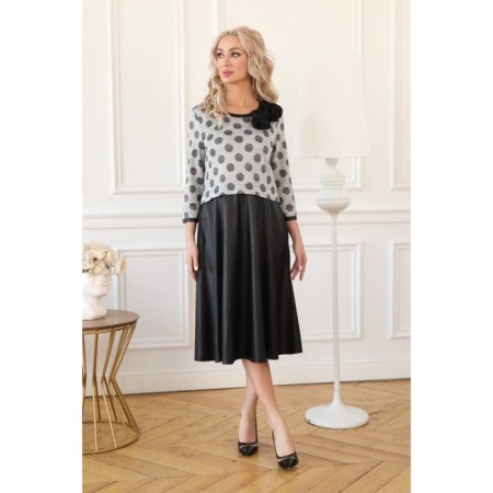 Women's dress, size 42, gray color-12