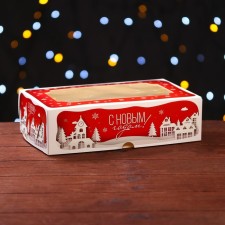 Folding box with a window for marshmallows 