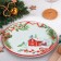 Ceramic plate "New Year's fairy tale" red, 25.5 cm, white color