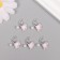 Decor for creativity metal, rhinestones "heart in the leaf" silver 1.7x1.6x0.5 cm