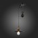 Suspension EVOLUCE. Sle120503-01. ESPERAZZA. 1x60 W, E27, 30x30x50 cm, black color