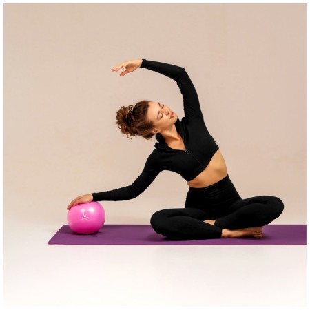Yoga ball, 25 cm, 100 g, pink color-3