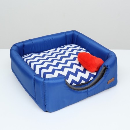 Transformer house square (zig-zag) 43 x 43 x 34 cm, blue-8