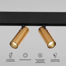 Умный трековый светильник Elektrostandard, Slim Magnetic, 158х184х35 мм, 14Вт, LED, 1300Лм, 2700-6500К, цвет латунь