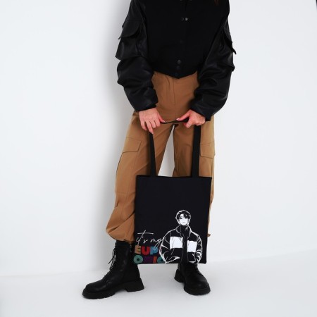 Bag Schoper "Korea", 35x0.5x40 cm, department without lightning, without lining, black-6