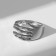 Ring "Skeleton" brush, color silver, dimensionless