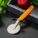 Knife for pizza and dough the orange, 19 cm, ribbed, orange color