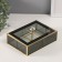 Casket Glass with a metal frame "Laconism" Transparent black 16x22x9 cm
