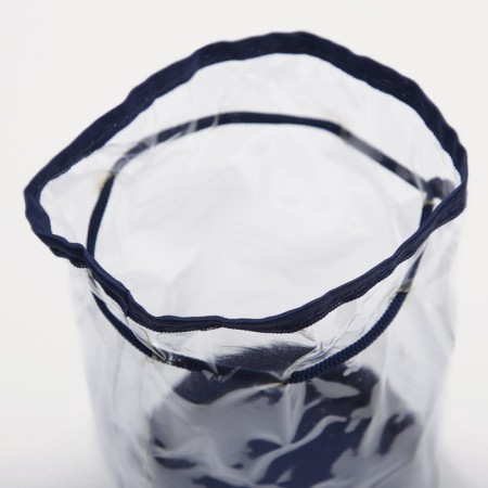 Cosmetic bag on the cord, the color is blue/transparent-2