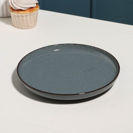Plate "Pearl", d = 19 cm, blue, porcelain-1