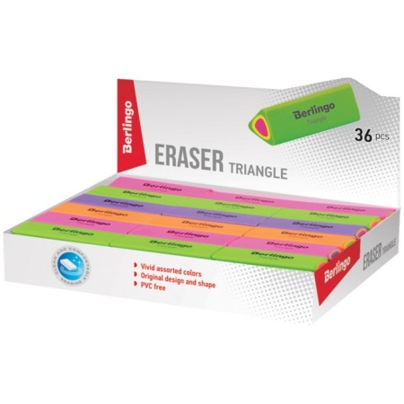 Triangle eraser, triangular, thermoplastic rubber, 44x15x15 mm-2