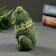 Figure "Frog from flowers" green with gilding, 12x9x8cm,