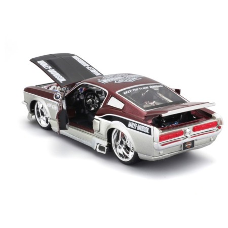 MASTO Die-Cast Harley-Davidson 1967 Ford Mustang GT, 1:24, Black-Orange color-4