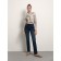 Women's jeans with a high landing CONTE Elegant Straight Leg, size L, color Blue Black