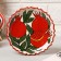 Plate of the Rishtan ceramics "Grenates", 15 cm, corrugated
