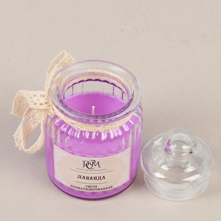 Candle in the bank flavored "lavender" 180g, burning time 45h-1