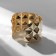 Bracelet Metal "Cuff" embossed, color gold