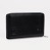 Male purse with zipper, department for bills, for maps, for coins, black color