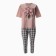 Women's home set (T -shirt/Bridges), pink color, size 52