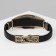 Bracelet Unisex "Atlant" snake, black color with black gold, 22 cm