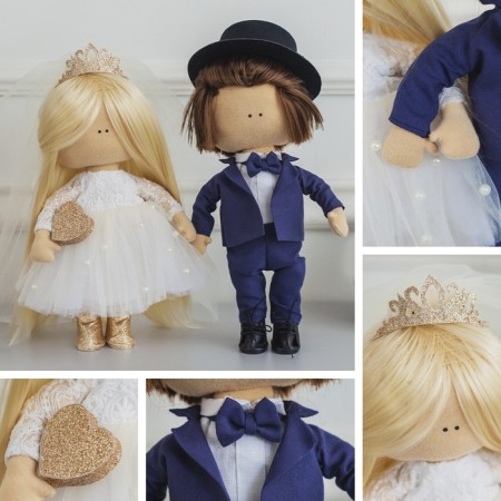 Sewing kit. Interior dolls "Bridegroom and Bride", 30 cm-4