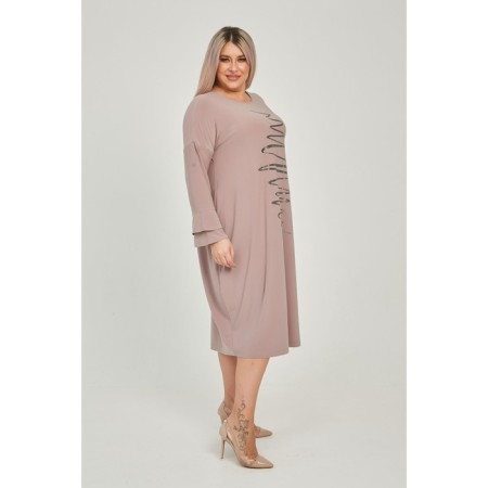 Women's dress, size 62, cappuccino color-3