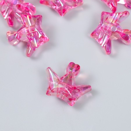 Busina Plastic for creativity "Crown" transparent fuchsia 1.5x2.9x2.5 cm